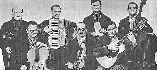 Lionel Falkman (centre) and his Apache Band